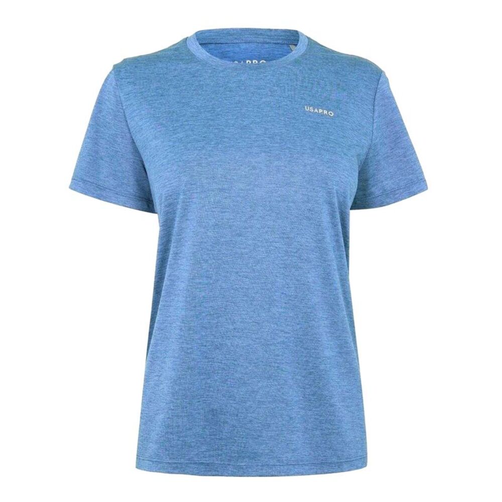 USA Pro Womens/Ladies Tech C Polyester T-Shirt / Bluebell